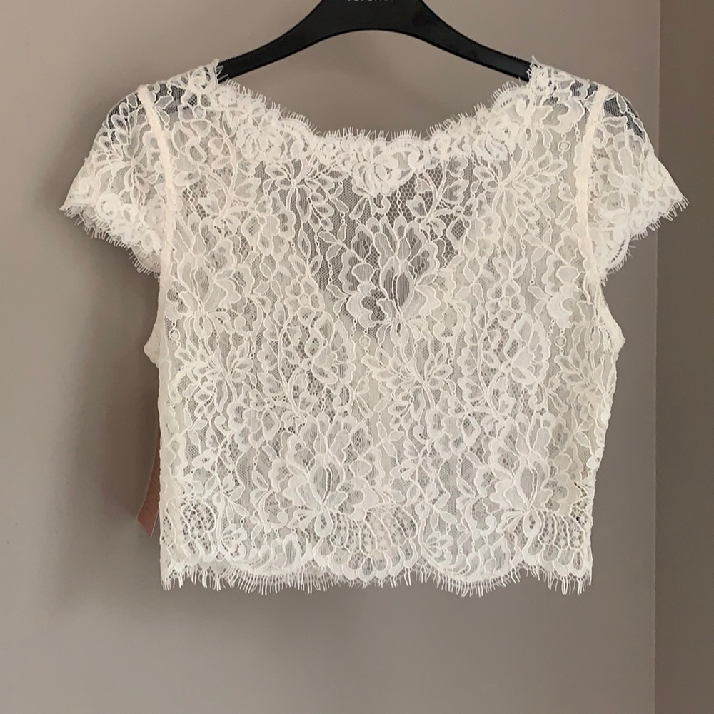 BHLDN NWT Bridal Wedding Lace Topper - Small